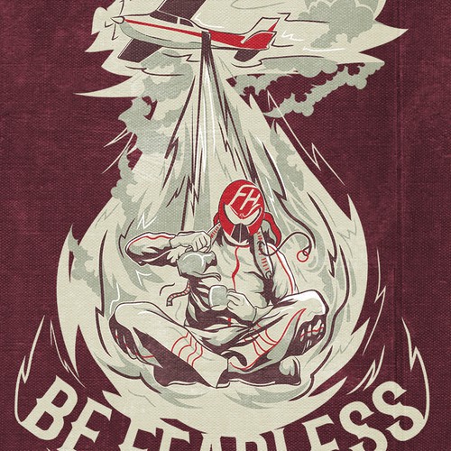 Parachute design with the title 'The 1st series of designs for Mr.Fearless t-shirt line!'