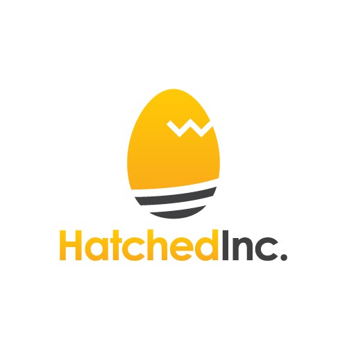 Crack logo with the title 'Logo Design for Hatched Inc.'