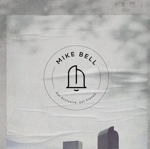 Bell logo with the title 'Cool cityscape logo design.'