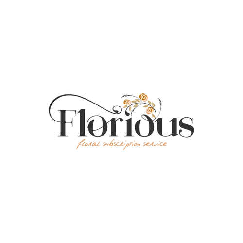 Service brand with the title 'Florious Logo Design'