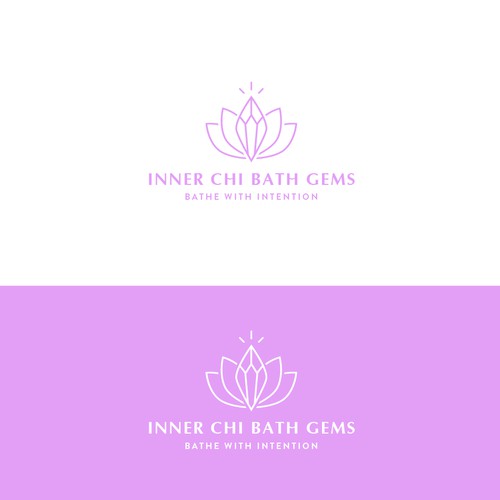 Meditation logo with the title 'A Design With Uniqueness and Mindfulness for a Bath Bomb Business'