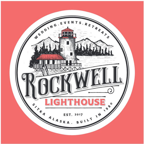 Vacation rental logo with the title 'Logo for Rockwell Lighthouse'