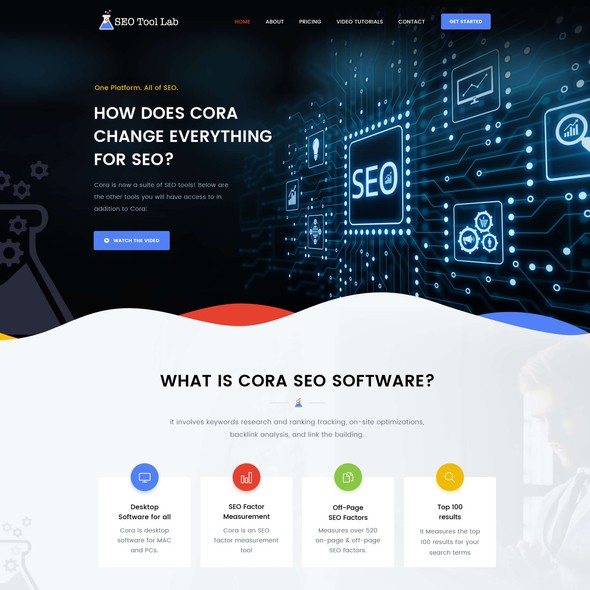 Bootstrap website with the title 'Website for SEO Tool Lab'