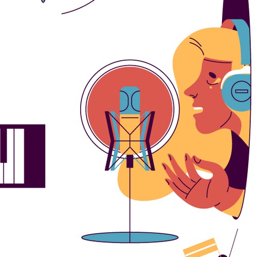 Space artwork with the title 'Music fest poster'