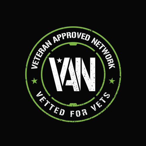 Stencil design with the title 'VAN - Trusted Connections for Veterans'