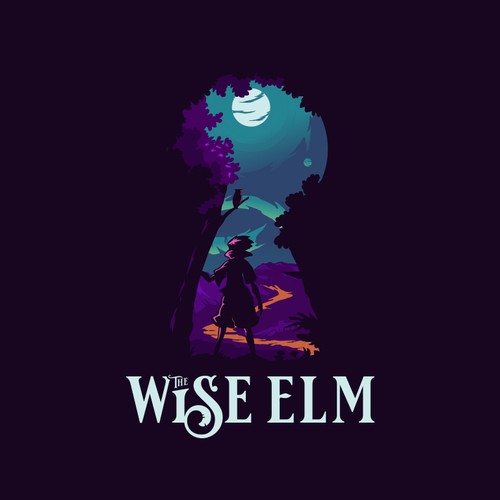 Silhouette design with the title 'The Wise Elm'