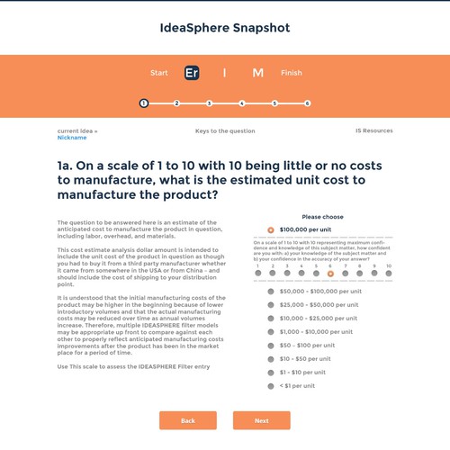 Question mark design with the title 'Ideashares's questions area'