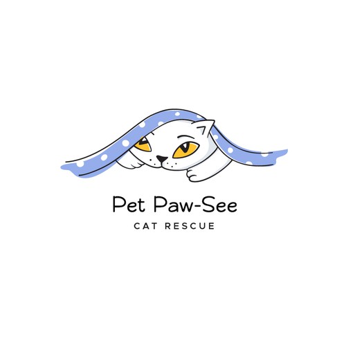 Veterinary logo with the title 'Logo for Cat Rescue Center'