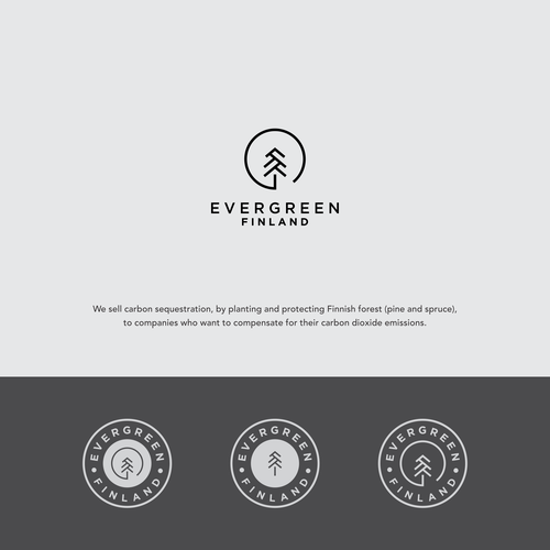 Signage logo with the title 'Evergreen Finland Logo concept'