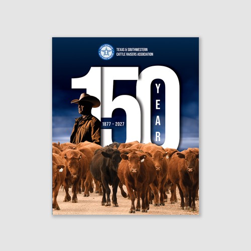 Illustrator design with the title 'Anniversary Advertisement – Bold Central “150” & Heritage Visual Story'