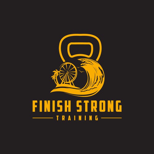 Kettlebell logo with the title 'Finish Strong Training'