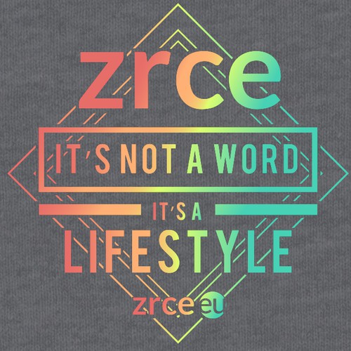 Colorful t-shirt with the title 'Zrce'
