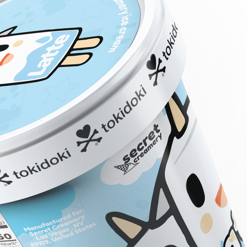 Cute packaging with the title 'Ice Cream Pint Packaging Design'