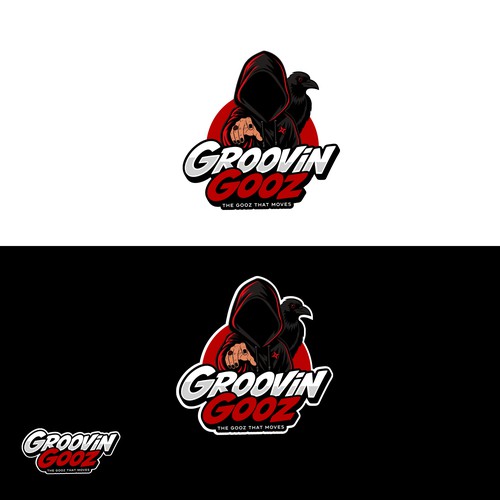 Crow logo with the title 'Groovin Gooz Design Concept'