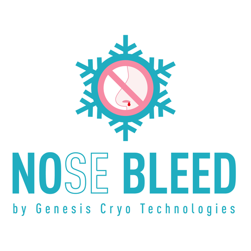 Snowflake design with the title 'Logo concept for "NoSE BLEED"'