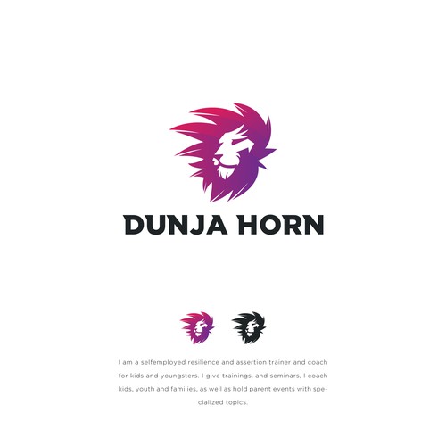 Head brand with the title 'Dunja Horn'