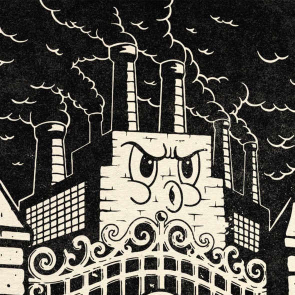 Book cover illustration with the title 'Rubberhose Cartoon Illustration'