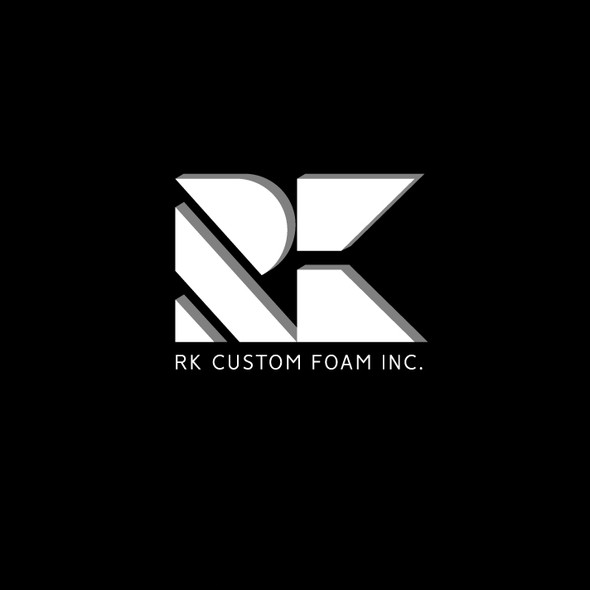 Iconic design with the title 'RK Custom Foam Inc. - Logo design'