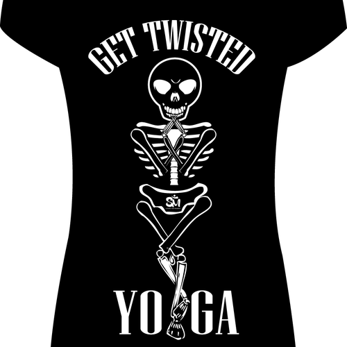 Halloween t-shirt with the title 'YOGA Get Twisted For Halloween'