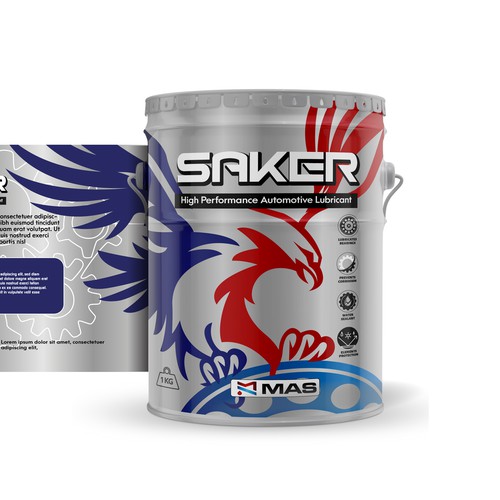 Car packaging with the title 'Package Design Automotive Grease'