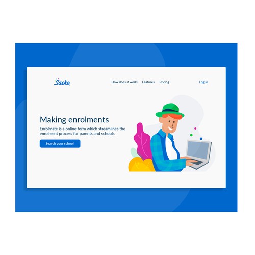 App illustration with the title 'Saeko illustration '