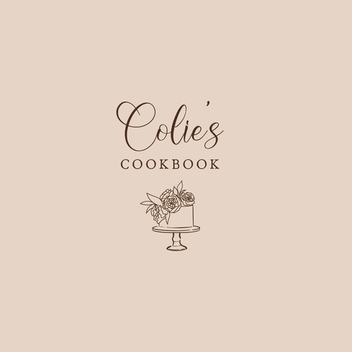 Rose logo with the title 'logo concept for cookbook'