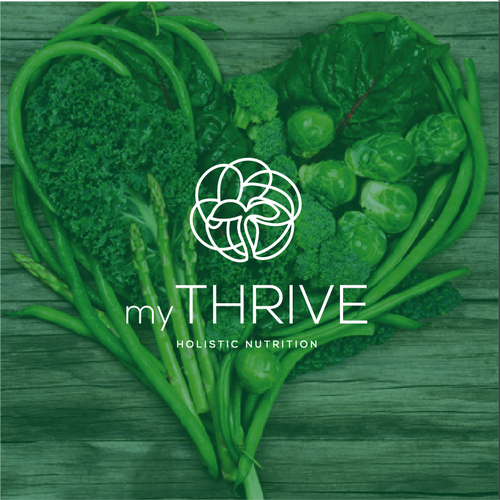 T logo with the title 'myThrive'