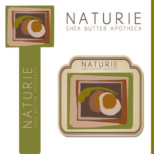Pharmacy logo with the title 'Logo for Naturie Shea Butter Apotheca'