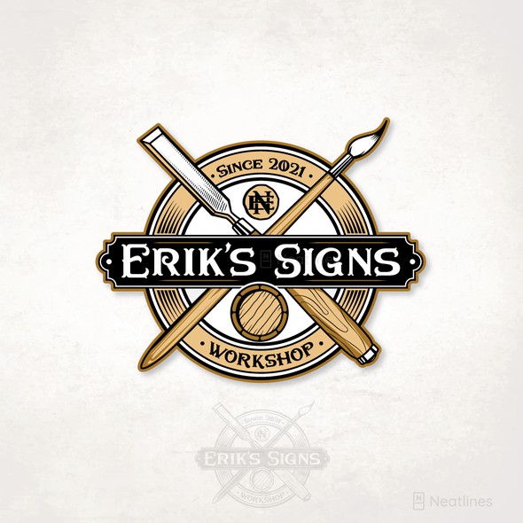 Workshop logo with the title 'Erik's Signs'