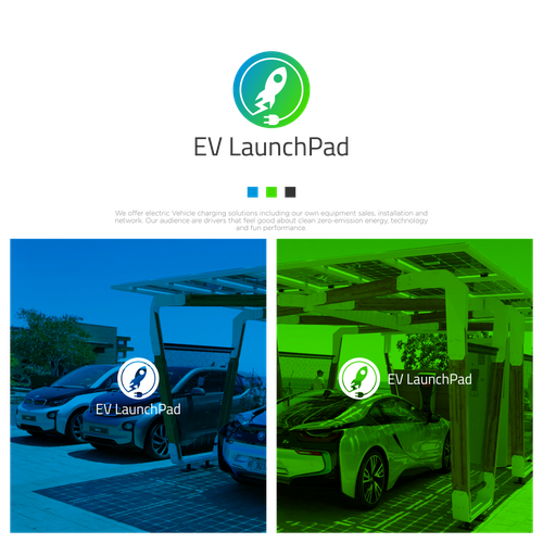 Plug design with the title 'Logo Concept for EV LaunchPad'