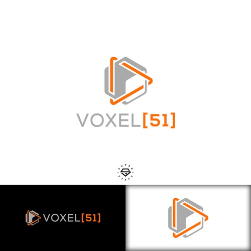 Cube logo with the title 'Tech logo for Voxel[51]'
