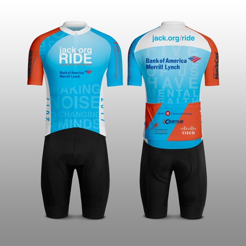 Cycling design with the title 'Jack Ride Charity'