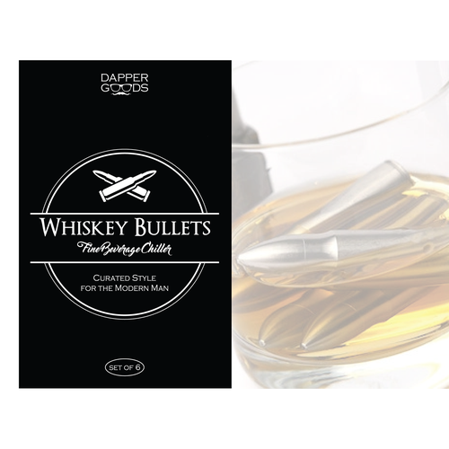 Manly design with the title 'Logo and Label design for Whiskey Bullets'