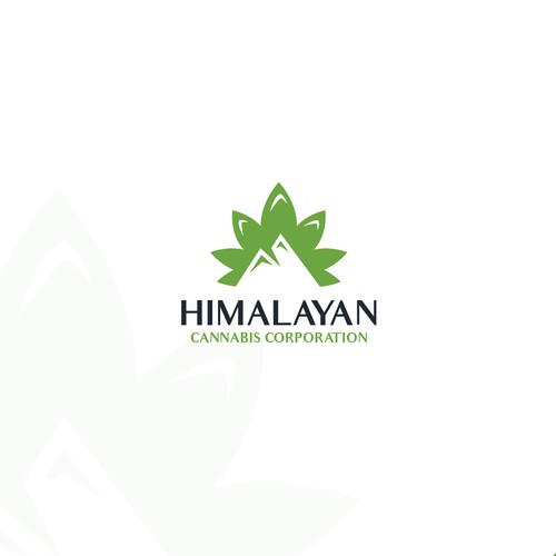 Weed design with the title 'Logo cannabis company'