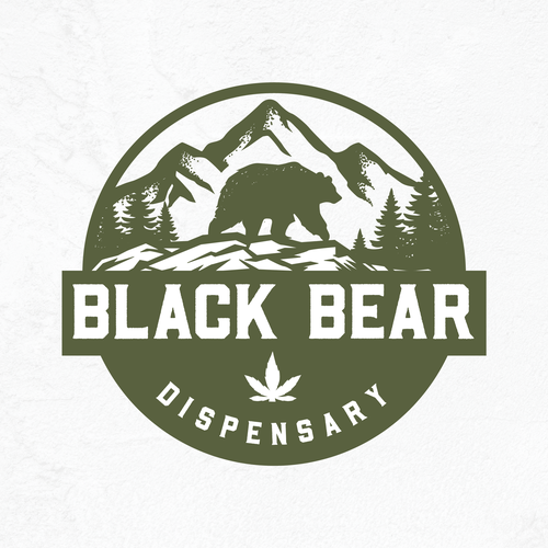 Wildlife logo with the title 'Black Bear dispensary logo'