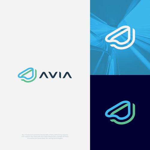 Driving logo with the title 'Futuristic logo for Autonomous Vehicle Industry Association'