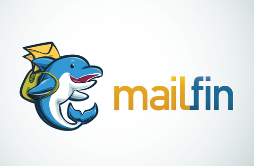 Dolphin design with the title 'logo for MailFin'