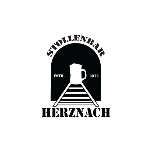 Pub logo with the title 'Logo concept for bar'