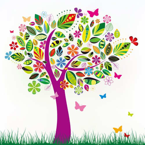 House artwork with the title 'tree'