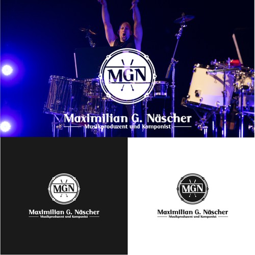 Drummer logo with the title 'Musician logo'