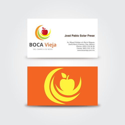Conceptual brand with the title 'Empresa de comercialización y exportación de frutas, chiles, verduras y hortalizas'