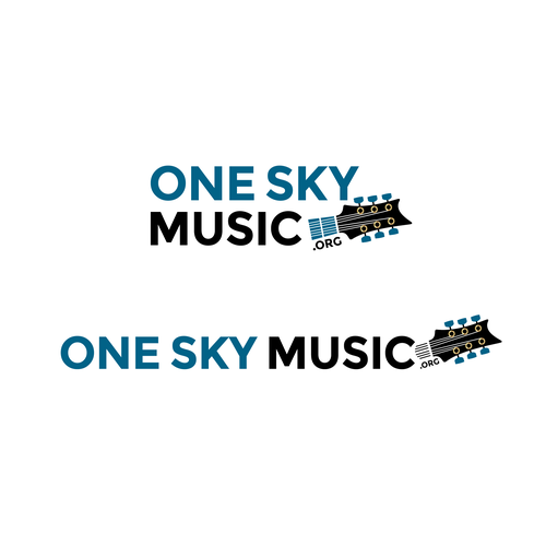 Guitar design with the title 'Guitar Logo - variation set'