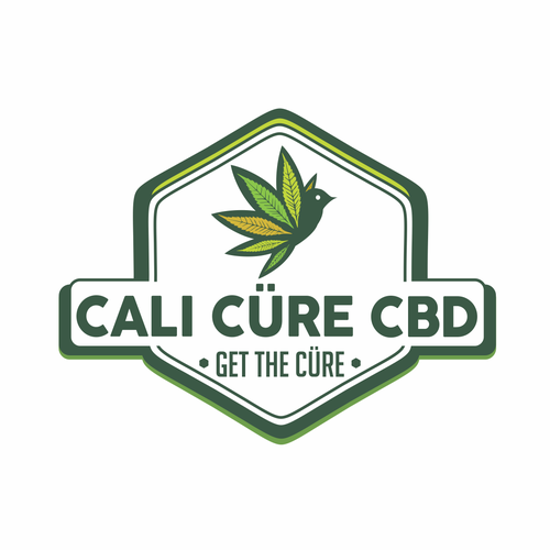 Marijuana brand with the title 'CBD vintage logo & label'