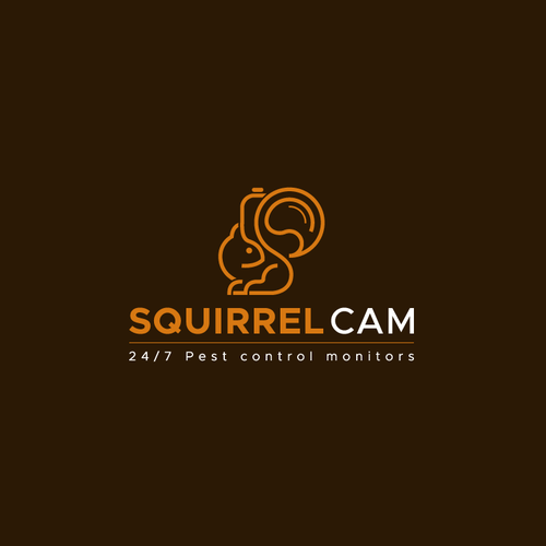 Car names logo with the title 'Squirrel logo in line art style'