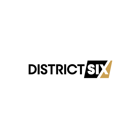 Bold logo with the title 'District 6'