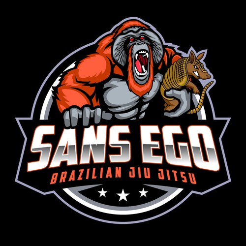 Martial arts logo with the title 'SANS EGO'