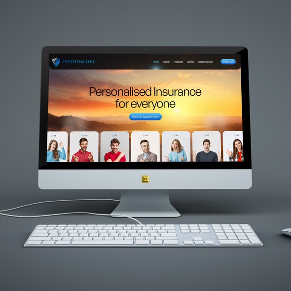 Figma design with the title 'Life Insurance landing page'