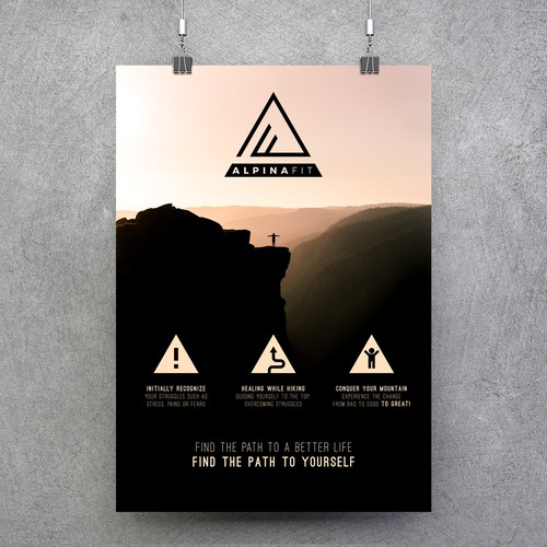 Shadow design with the title 'Pitch poster'