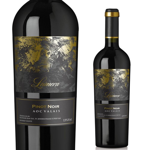 Gold foil label with the title 'ART + WINE  - ( NOT SOLD )'