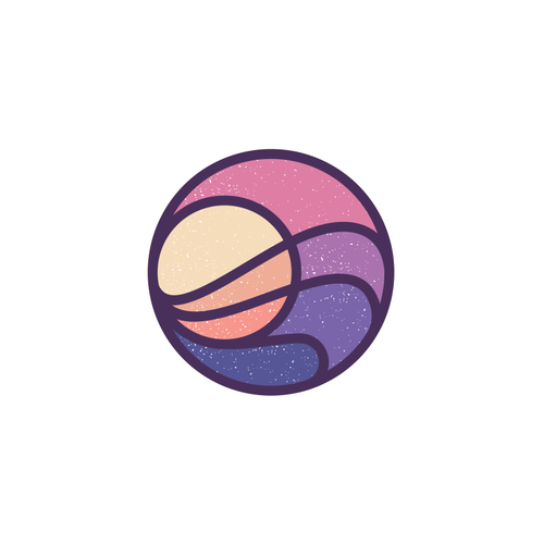 Beach logo with the title 'minimal sunset logo concept'